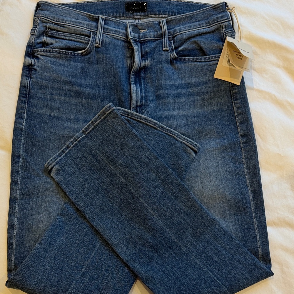 MOTHER Women's Blue Ankle Jeans